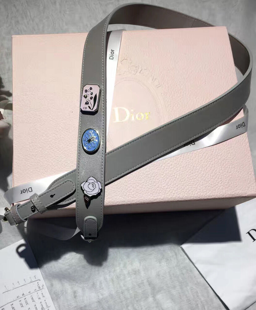 Christian Dior Lady Dior Lucky Badges Bag Grey